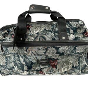 Vintage Jaguar Floral Tapestry Canvas Tote or Carry-On Bag